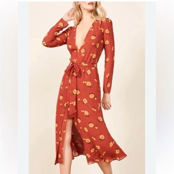 Reformation Hailey Joy Floral dress size L - Picture 1 of 5
